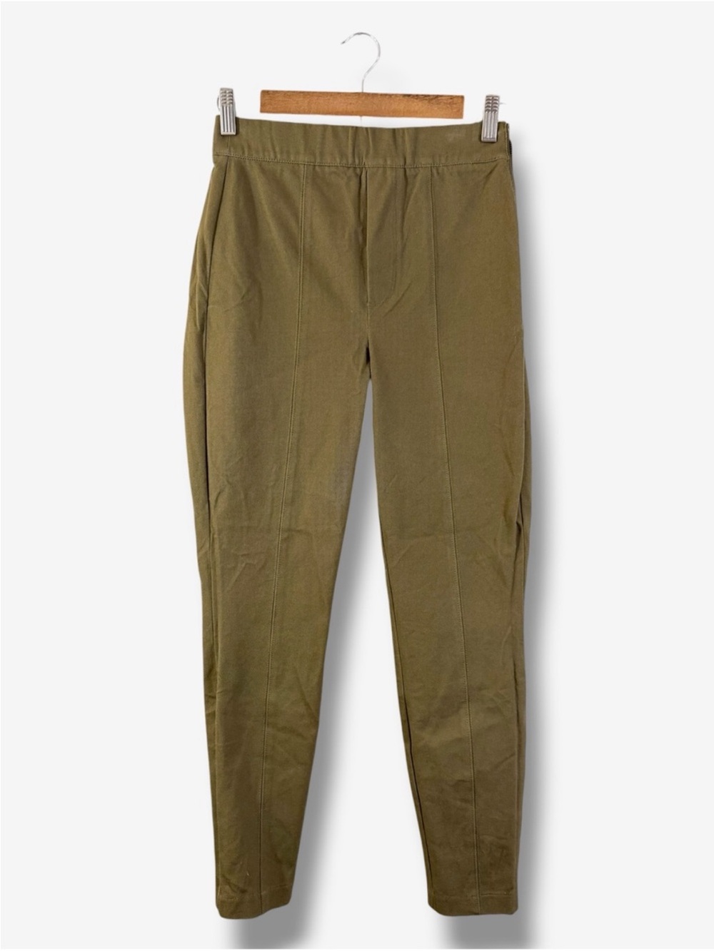 GAP High Rise Skinny Side Zip Pants Size 2 Ripe Olive Green Ankle Length Casual